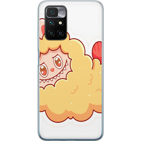 Xiaomi Redmi 10 Genomskinligt Skal Labubu Tvättbjörn Pop Mart Figur Samlarobjekt Söt Design Populärt Motiv Art Toy Kreativ Figurserie