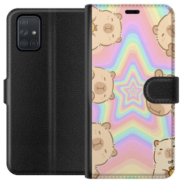 Samsung Galaxy A71 Tegnebogsetui Kawaii Capybara Galaxy Sød Anime Dyr Rummotiv Kawaii Trend Gave TikTok Design