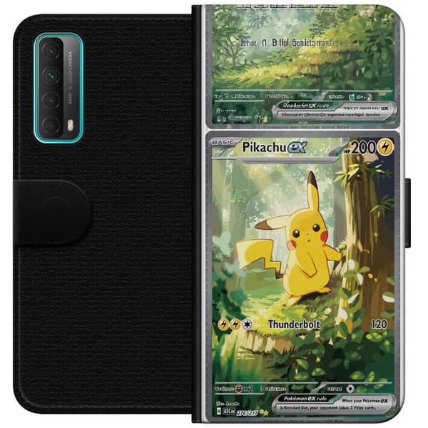 Kompatibel Tegnebogsetui til Huawei P smart 2021 Pikachu grøn