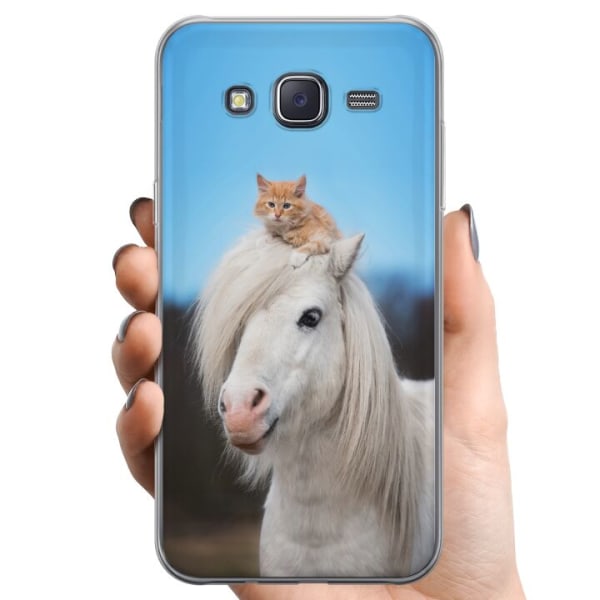 Samsung Galaxy J5 TPU Mobildeksel Hest & Katt