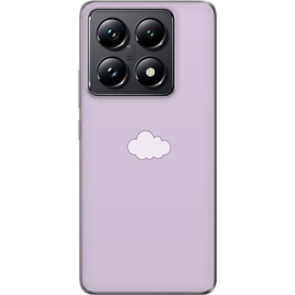 Xiaomi 14T Genomskinligt Skal Lila Moln – minimalistiskt moln på lila bakgrund