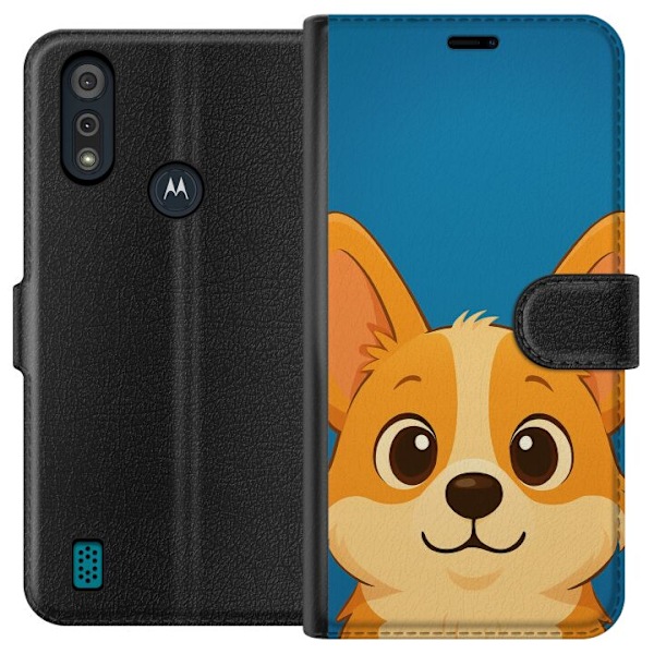 Motorola Moto E6i Tegnebogsetui Hello Corgi