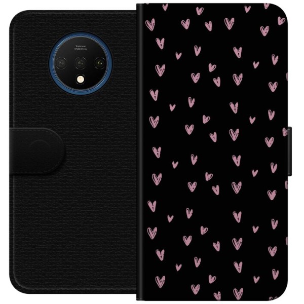 OnePlus 7T Plånboksfodral Små Hjärtan