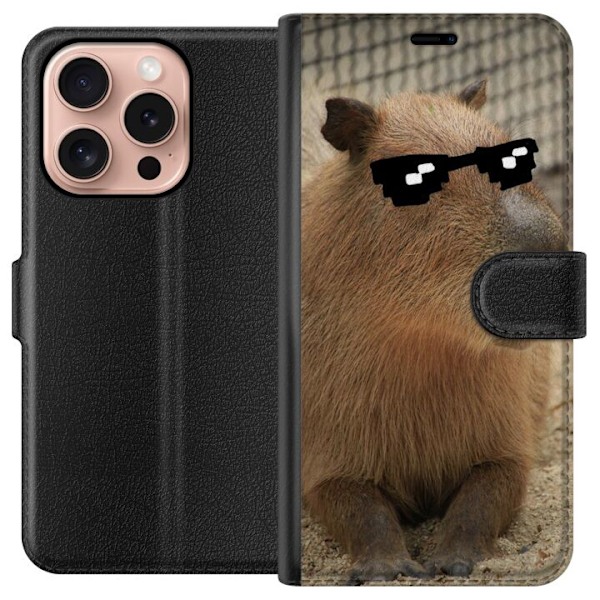 Apple iPhone 16 Pro Plånboksfodral Capybara