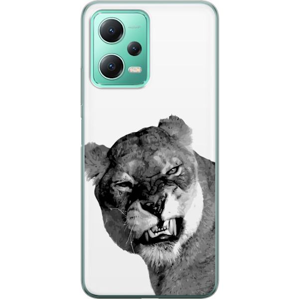 Xiaomi Redmi Note 12 Läpinäkyvä kuori Leijona Taiteellinen Eläinaihe Afrikkalainen Tyyli Viidakon Tunnelma Graafinen Suunnittelu Kotikoristeet El
