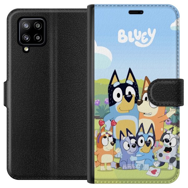 Samsung Galaxy A42 5G Plånboksfodral Bluey mobilskal med hela familjen i färgglad design