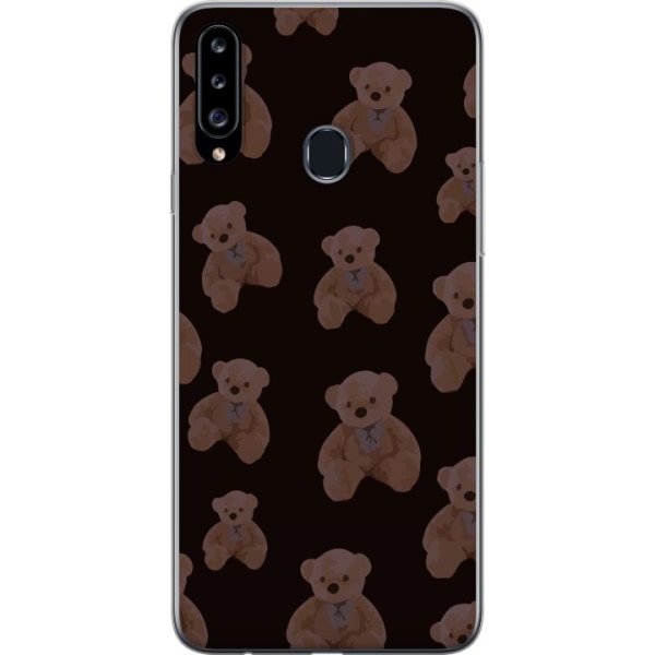 Samsung Galaxy A20s Gennemsigtig cover En bjørn flere bjørne