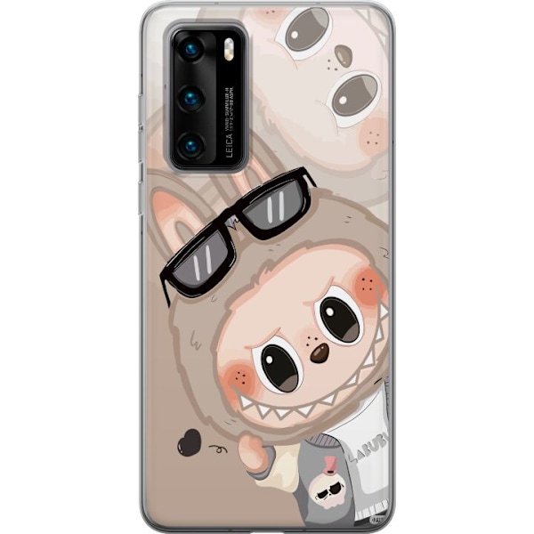 Huawei P40 Genomskinligt Skal Labubu Rainbow Chaos – Färggl