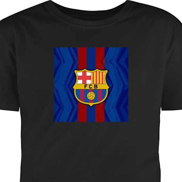 Barn-T-shirt | Bekväm T-shirt för Barn FCB Barcelona svart 9-11 År