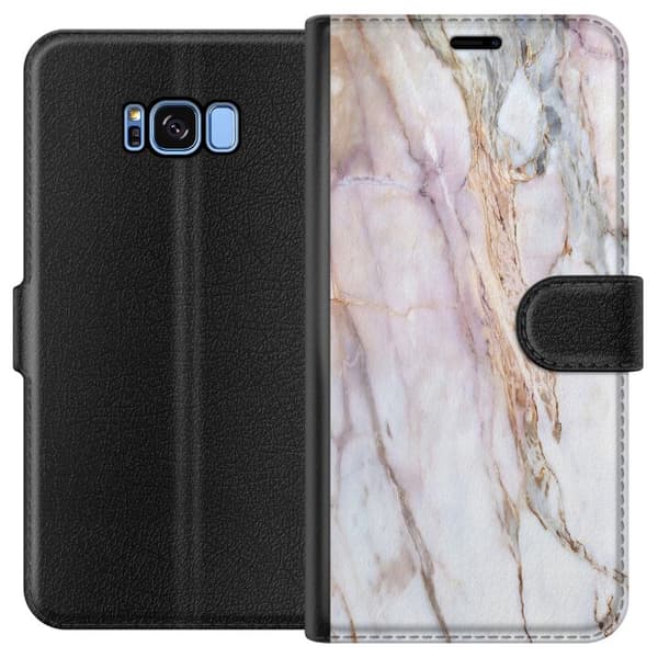 Kompatibelt Plånboksfodral till Samsung Galaxy S8 Marmor