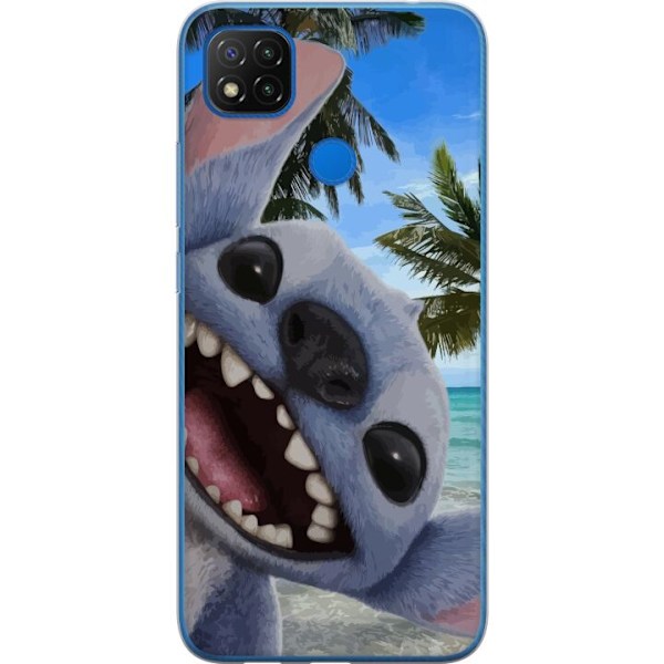 Xiaomi Redmi 9C NFC Genomskinligt Skal Stitch mobilskal med Palmer i söt vänskapsdesign