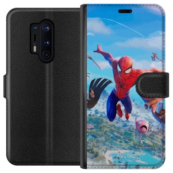 OnePlus 8 Pro Tegnebogsetui Fortnite Spiderman