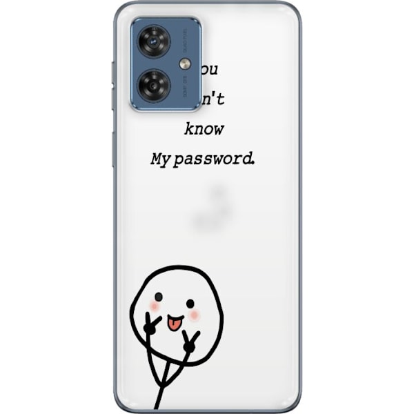Motorola Moto G54 Gennemsigtig cover Du Kender Ikke Mit Adgangskode
