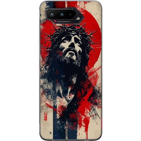 Asus ROG Phone 5 Läpinäkyvä kuori Jeesus ristillä - kristi