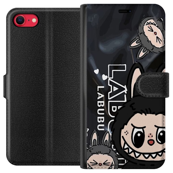 Apple iPhone 8 Tegnebogsetui <nl>Labubu Black Energy - Sort m