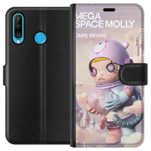 Huawei P30 lite Tegnebogsetui Mega Space Molly Care Bears Series - Share Bear Edition
