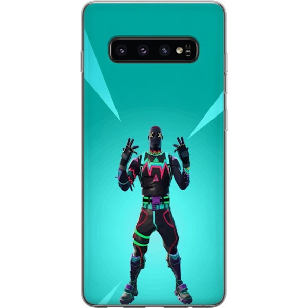 Samsung Galaxy S10 Gjennomsiktig deksel svart ridder fortnite