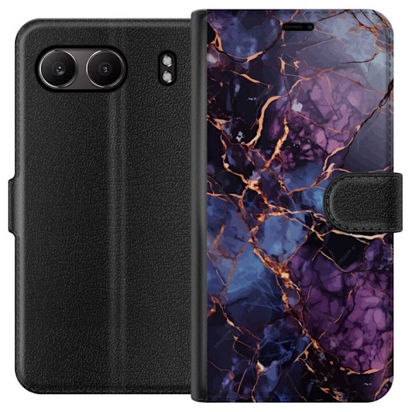 OnePlus Nord 4 Lommeboketui Marmor Blå Lilla