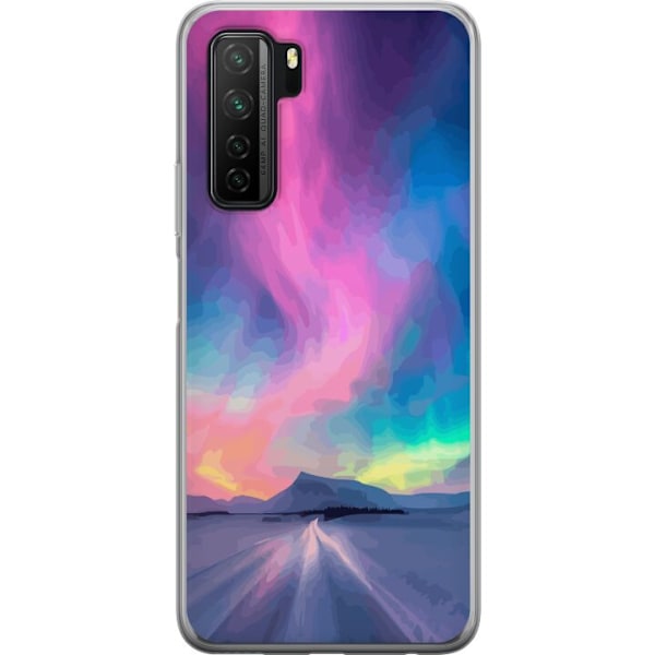 Huawei P40 lite 5G Gennemsigtig cover Nordlys