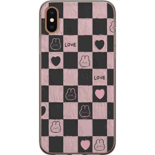 Kompatibel Mobilcover til Apple iPhone XS Sort og pink