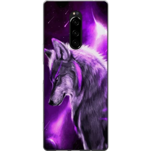 Sony Xperia 1 Gennemsigtig cover Lilla Varg