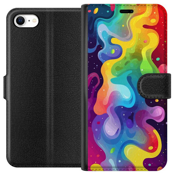 Apple iPhone 6 Plånboksfodral Color Splash Abstrakt Konst Design Färgstarkt Mönster Modern Populär Väggkonst Grafiskt Trend
