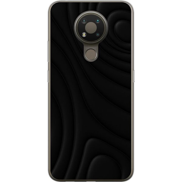 Nokia 3.4 Gennemsigtig cover Sorte Bølger