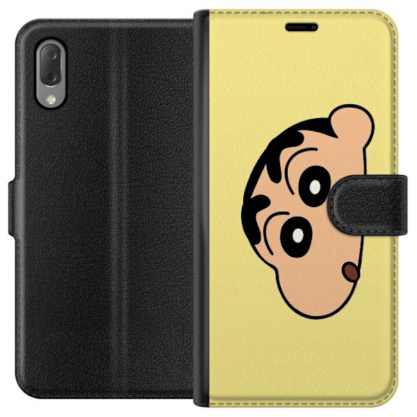 Sony Xperia L3 Tegnebogsetui Peeking Shinchan