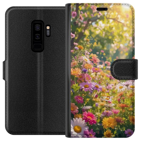 Kompatibel Tegnebogsetui til Samsung Galaxy S9+ Blomstermønster