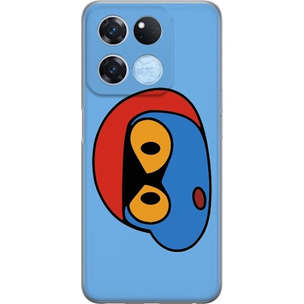 OnePlus Ace Racing Läpinäkyvä kuori Bold Bot Head
