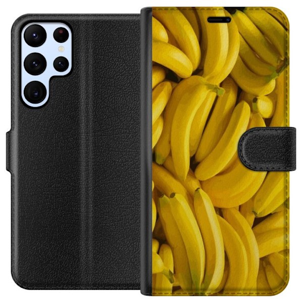 Samsung Galaxy S22 Ultra 5G Plånboksfodral Banana Pattern –