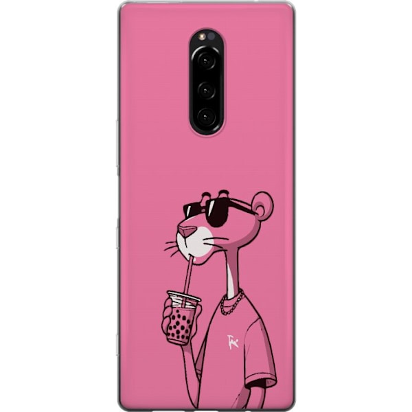 Sony Xperia 1 Läpinäkyvä kuori Pink Panteri Juoma