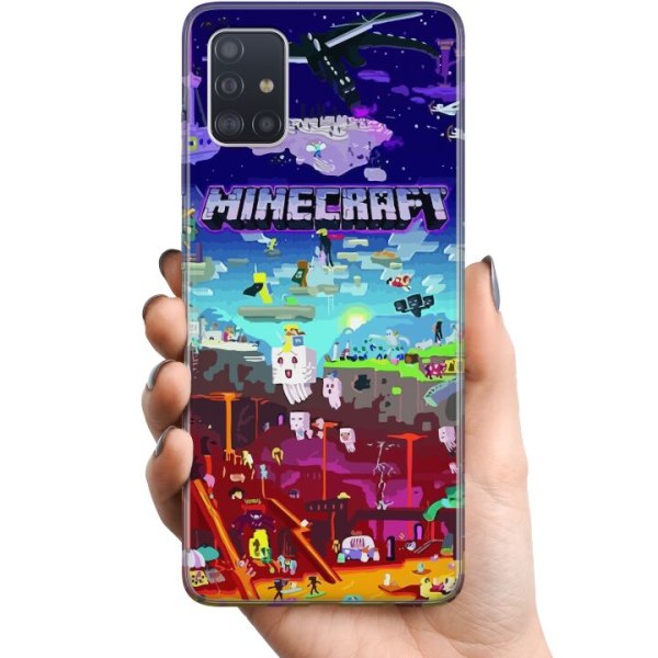 Samsung Galaxy A51 TPU Matkapuhelimen kuori MineCraft