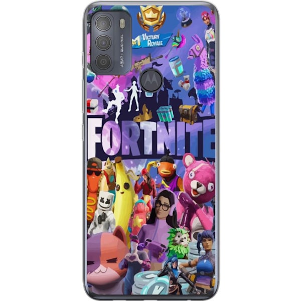 Motorola Moto G50 Gennemsigtig cover Fortnite Skins Emotes Bat