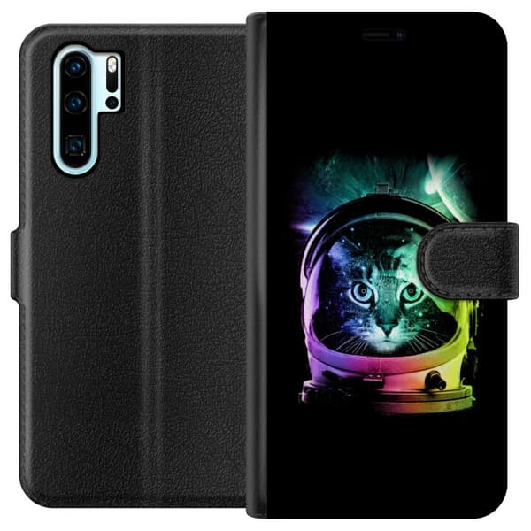 Kompatibelt Lommeboketui til Huawei P30 Pro Rom Katt