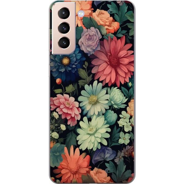 Kompatibelt Mobilskal till Samsung Galaxy S21 Blommor