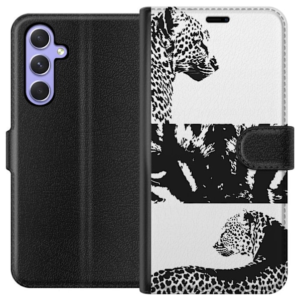 Samsung Galaxy A54 Tegnebogsetui Leopard Faces