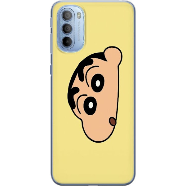 Motorola Moto G31 Läpinäkyvä kuori Peeking Shinchan