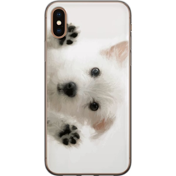 Apple iPhone XS Läpinäkyvä kuori Koira