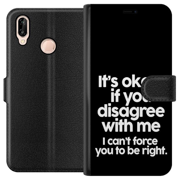 Huawei P20 lite Lompakkokotelo Teksti