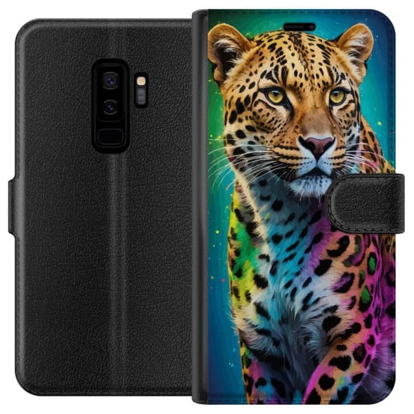 Kompatibelt Plånboksfodral till Samsung Galaxy S9+ Leopard