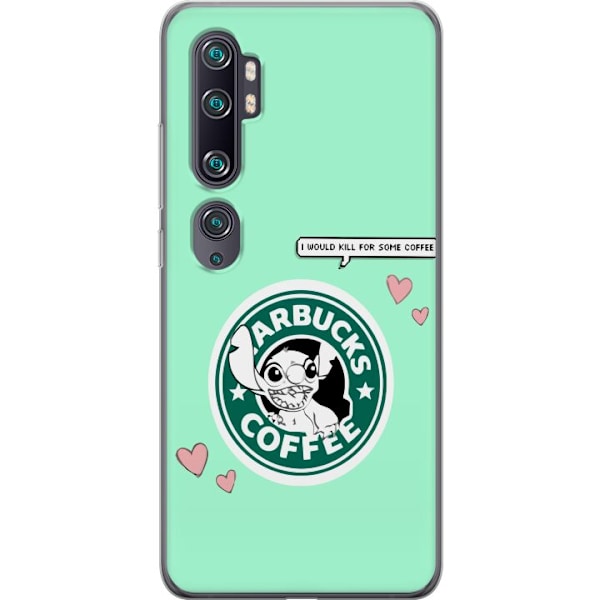 Xiaomi Mi Note 10 Genomskinligt Skal Stitch Kaffe