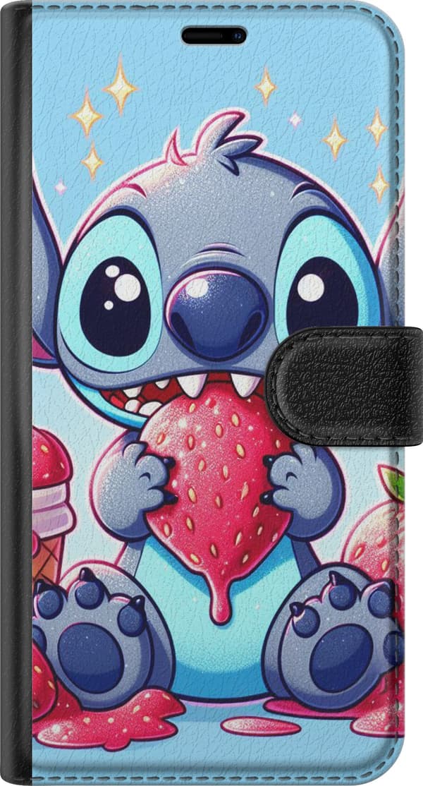 Kompatibelt Plånboksfodral till Apple iPhone 14 Pro Stitch jordgubbe