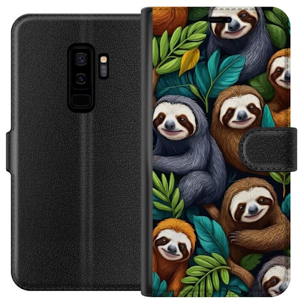 Samsung Galaxy S9+ Plånboksfodral Sengångarstil – avslappnat motiv med söt sengångare