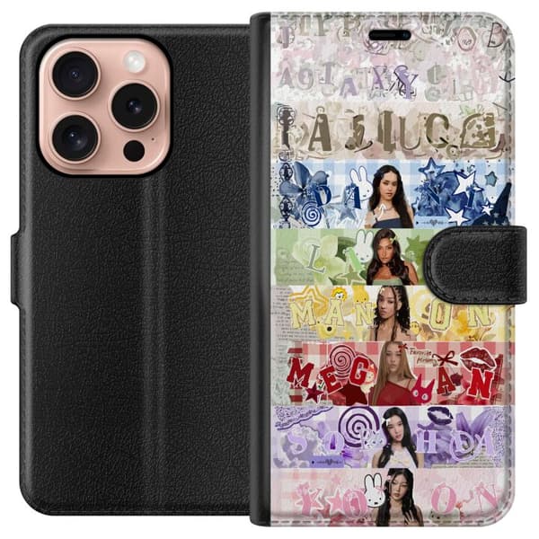 Kompatibelt Plånboksfodral till Apple iPhone 16 Pro K-pop flerfärgad