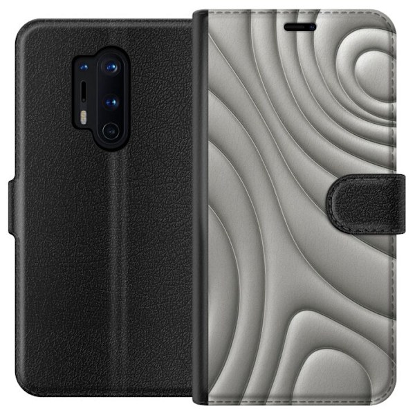 OnePlus 8 Pro Lompakkokotelo Hopea-aallot