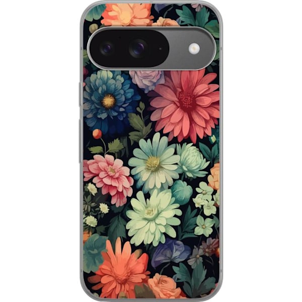 Google Pixel 9 Pro Gennemsigtig cover Blomster