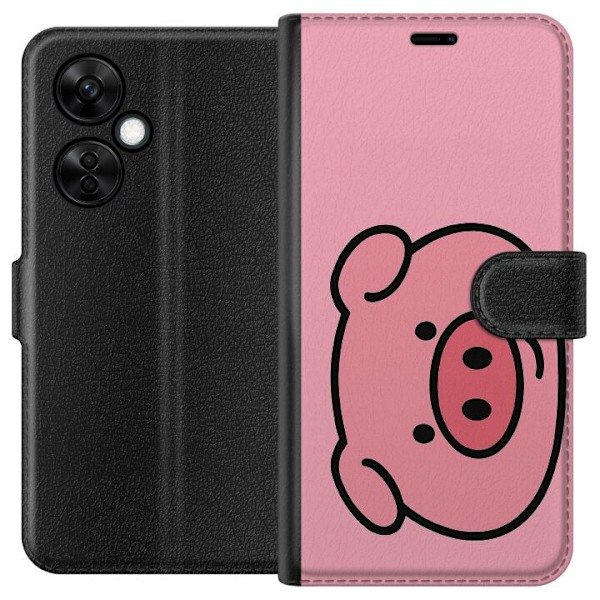 OnePlus Nord CE3 Tegnebogsetui Kawaii Piggy