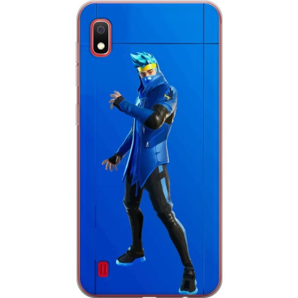 Samsung Galaxy A10 Gennemsigtig cover Fortnite - Ninja Blue
