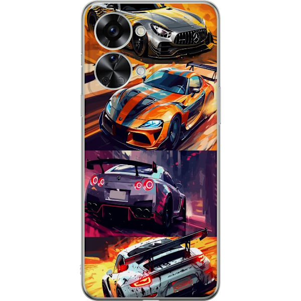 OnePlus Nord 2T Genomskinligt Skal Rally Fever – fartfyllt m